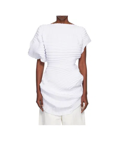 Issey Miyake Ribbed Knit Top In Animal Print