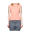 Issey Miyake Ribbed Knit Top In Pink