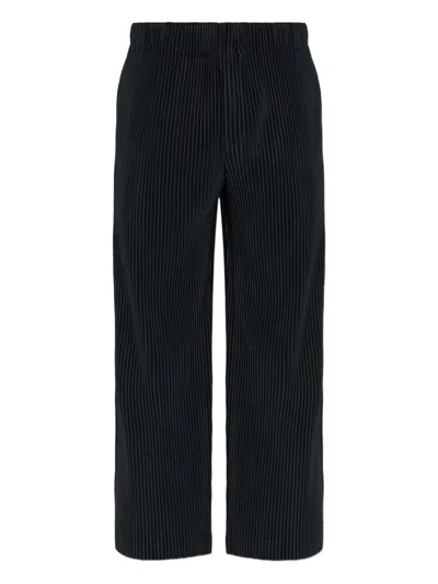 Issey Miyake Men's Pleated Straight-leg Pants In Black