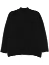Issey Miyake Turtleneck Long Sleeve Sweater In Black
