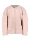 Issey Miyake Pleated Long Sleeves T-shirt In Nude & Neutrals
