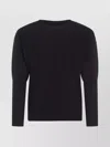 Issey Miyake Ribbed Texture Crew Neck Long Sleeves