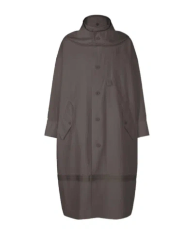 Issey Miyake Ribbon Pocket Coat In Gray