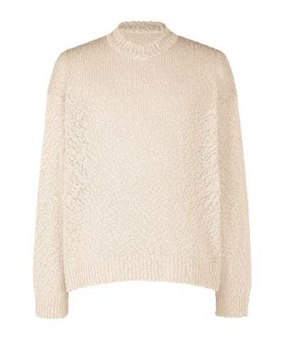 Issey Miyake Risotto Chunky-knit Sweater In Neutral