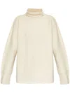 Issey Miyake Off-white Cotton & Alpaca Knit Turtleneck In Neutrals