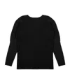 Issey Miyake Round Collar Pleated T-shirt In Black