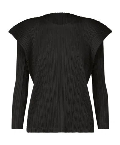 ISSEY MIYAKE PLEATS PLEASE ISSEY MIYAKE MONTHLY COLORS SEPTEMBER CREWNECK BLOUSE