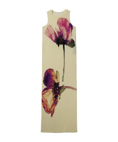 ISSEY MIYAKE PRESSED FLORA MIDI DRESS