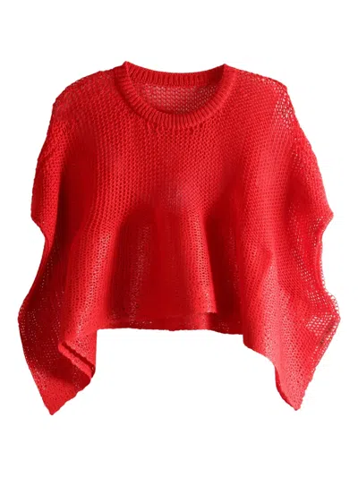 Issey Miyake Round-neck Im58kn283 Top In Red
