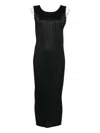 Issey Miyake Round-neck Sleeveless Dress In Black