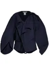 Issey Miyake Ruffled Blouse In Blue