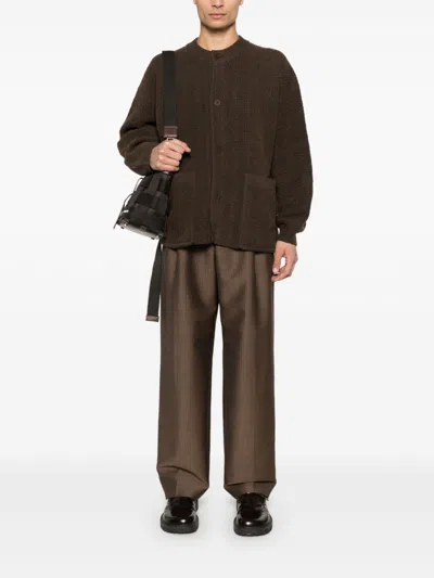 Issey Miyake Rustic Cardigan In Brown