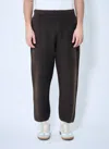 Issey Miyake Rustic Knit Track Pants In Brown