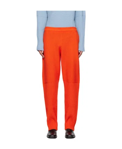 ISSEY MIYAKE RUSTIC TAPERED FINE-KNIT TROUSERS
