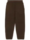 Issey Miyake Brown Rustic Knit Sweatpants In Green