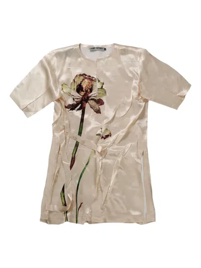 Issey Miyake Satin-finish Top In Neutral