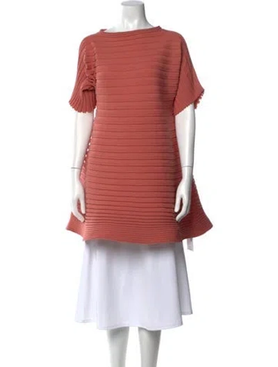 Pre-owned Issey Miyake Scoop Neck Short Sleeve Top In Pink