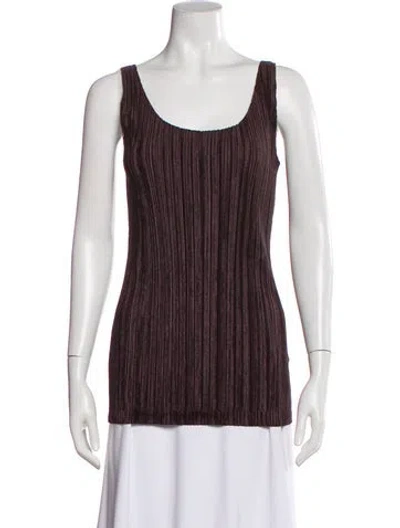 Pre-owned Issey Miyake Scoop Neck Sweater In Brown