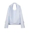 Issey Miyake Sculptural Sweatshirt Tote Bag In Blue