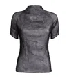 Issey Miyake Semi-sheer Chiffon Twist Top In Black