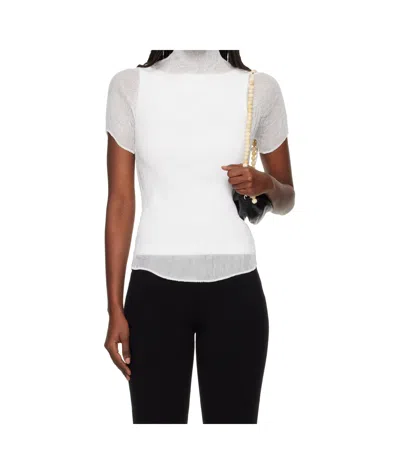 Issey Miyake Semi-transparent T-shirt In White