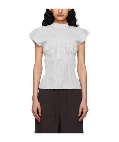 Issey Miyake Gray Sensu Sweater In 11-light Gray