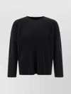 Issey Miyake September Knitwear Long Sleeve Sweater In Black
