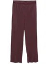 Issey Miyake Elastic Waist Casual Pants In Brown