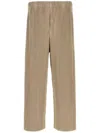 Issey Miyake Cappuccino Polyester Wide-leg Pant In Neutrals