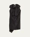 Issey Miyake Shade And Shaded Midi Dress In Black