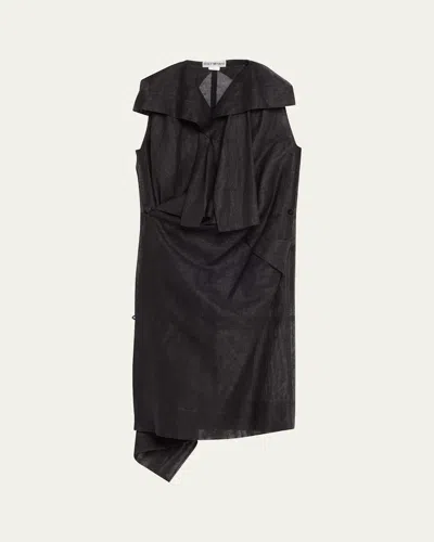Issey Miyake Shade And Shaded Midi Dress In Black