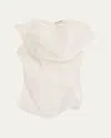 Issey Miyake Shade And Shaded Sleeveless Top In White