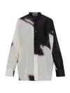 Issey Miyake Shadow Study Abstract-print Button-up Shirt In White