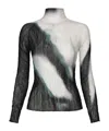 Issey Miyake Shadow Study Abstract-print Long-sleeve Top