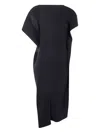 Issey Miyake Shadow Study Pleats Midi Dress In Black