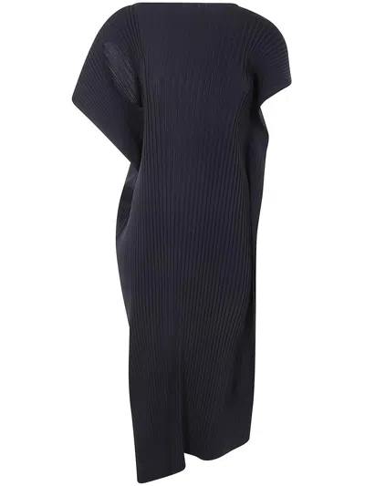 Issey Miyake Shadow Study Pleats Solid Dress Clothing