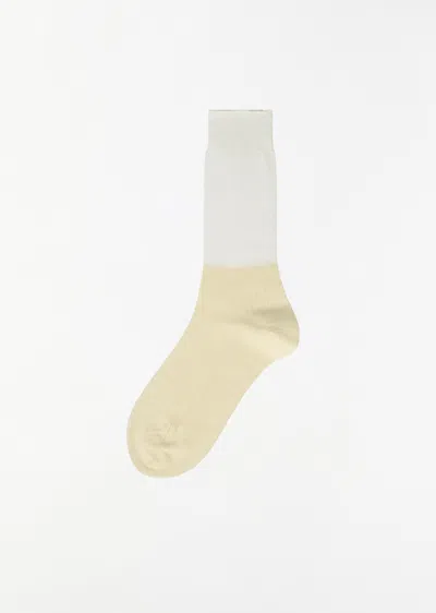 Issey Miyake Sheer Rib Socks In 01 White