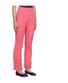 Issey Miyake Shell Knitted Casual Pants In Red