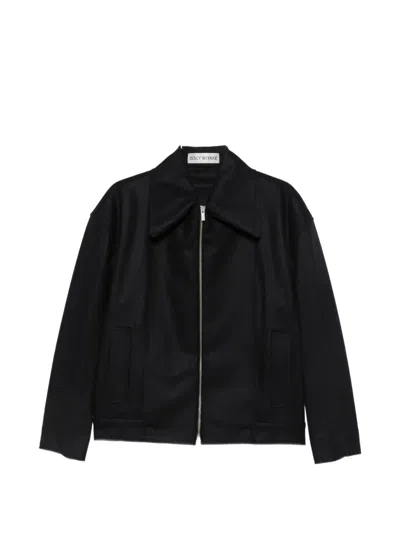 Issey Miyake Shell Zip-up Oversized Jacket In Black