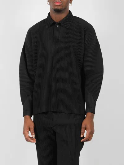 Issey Miyake Shirt Homme Plisse'  Men Color Black In Schwarz