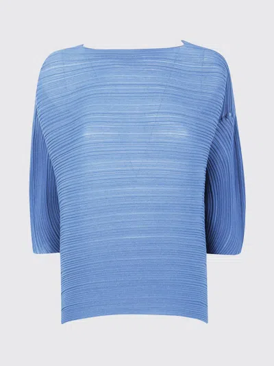 ISSEY MIYAKE TOP PLEATS PLEASE ISSEY MIYAKE WOMAN COLOR GNAWED BLUE,H66747011