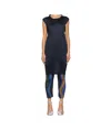 Issey Miyake Navy New Colorful Basics 4 Midi Dress In Black