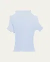 Issey Miyake Short-sleeve Plisse Chiffon Blouse