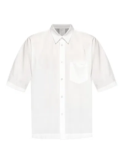 Issey Miyake Short-sleeve Pocket Shirt In White