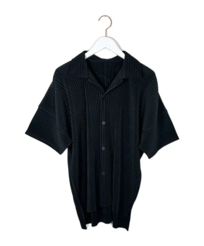 Issey Miyake Short Sleeve Shirt In Black
