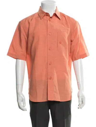 Pre-owned Issey Miyake Short Sleeve Shirt In Orange