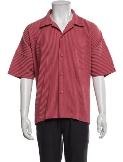 Pre-owned Issey Miyake Short Sleeve Shirt In Red