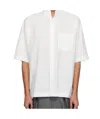 Issey Miyake White Streamline Shirt In White