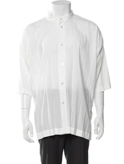 Pre-owned Issey Miyake Short Sleeve Shirt In White