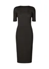 Issey Miyake Short-sleeved Dress In Black